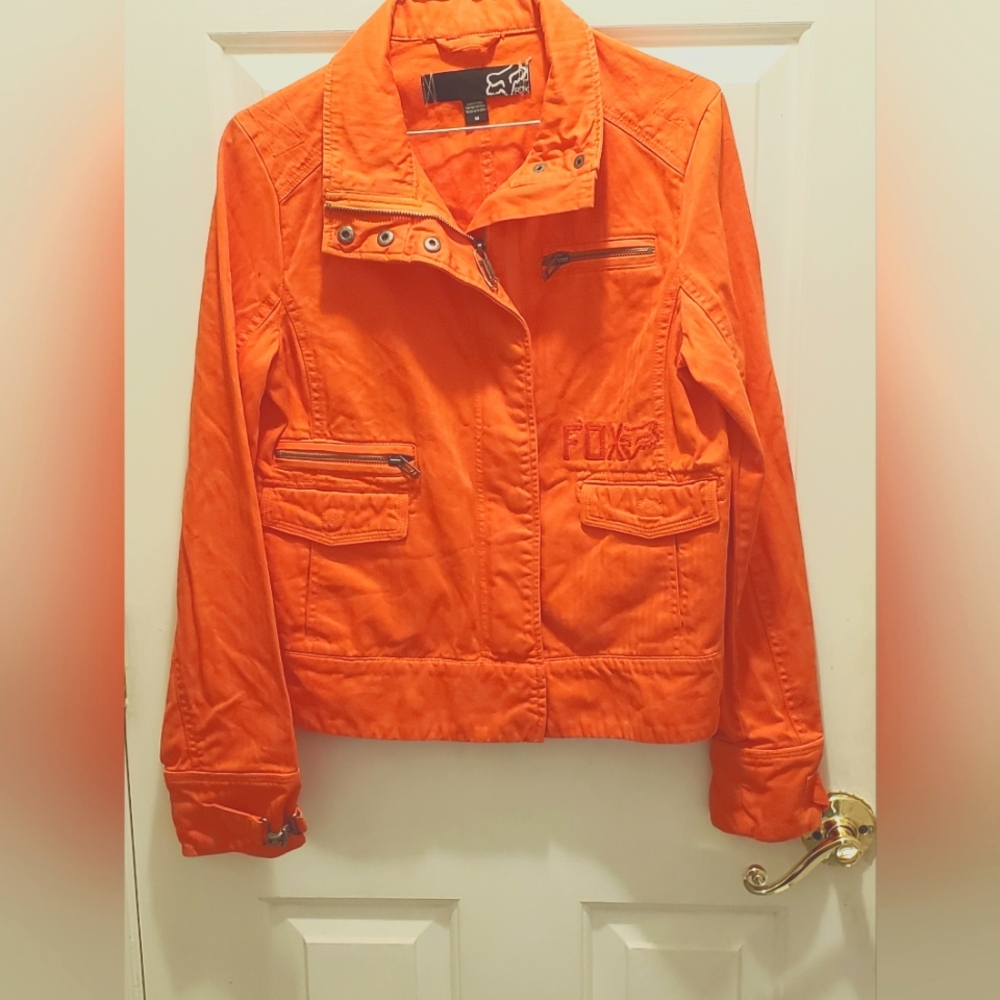 Women's Fox Racing Savoy Orange Crush Moto Jacket
